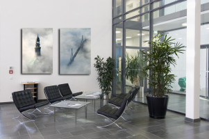 Lobby of a modern office building
